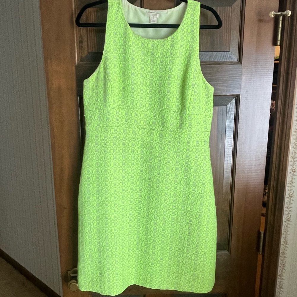 J. Crew Green Sheath Halter Mini Dress